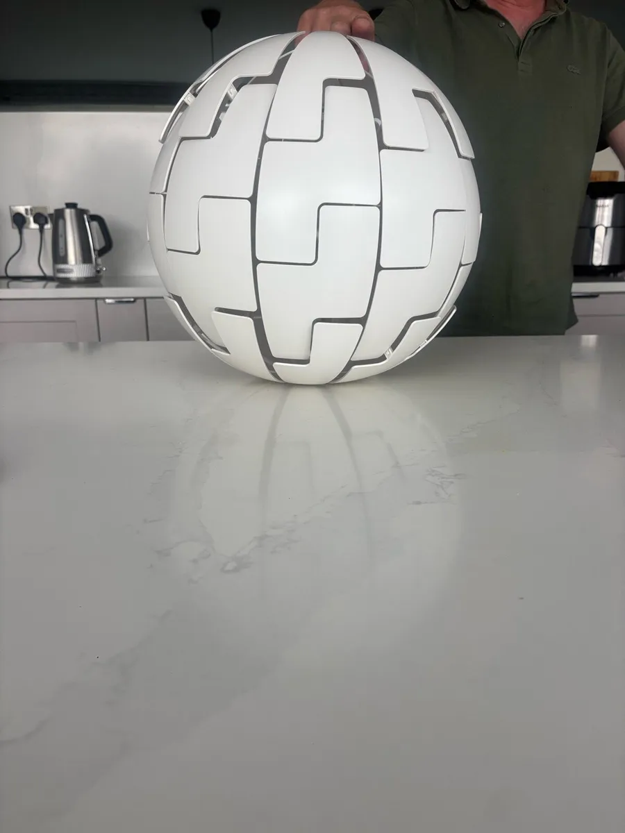 IKEA PS2014 Pendant lamp, white/silver color, 35cm - Image 2