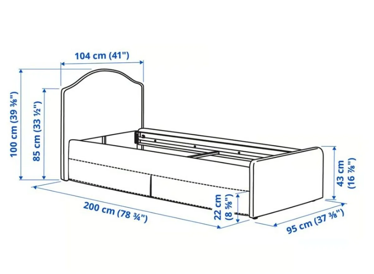Single Bed with Mattress + Free Extras - Image 3