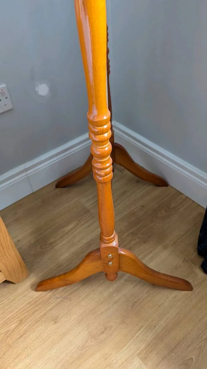 Oval Mirror - Free Standing Pine - Image 3