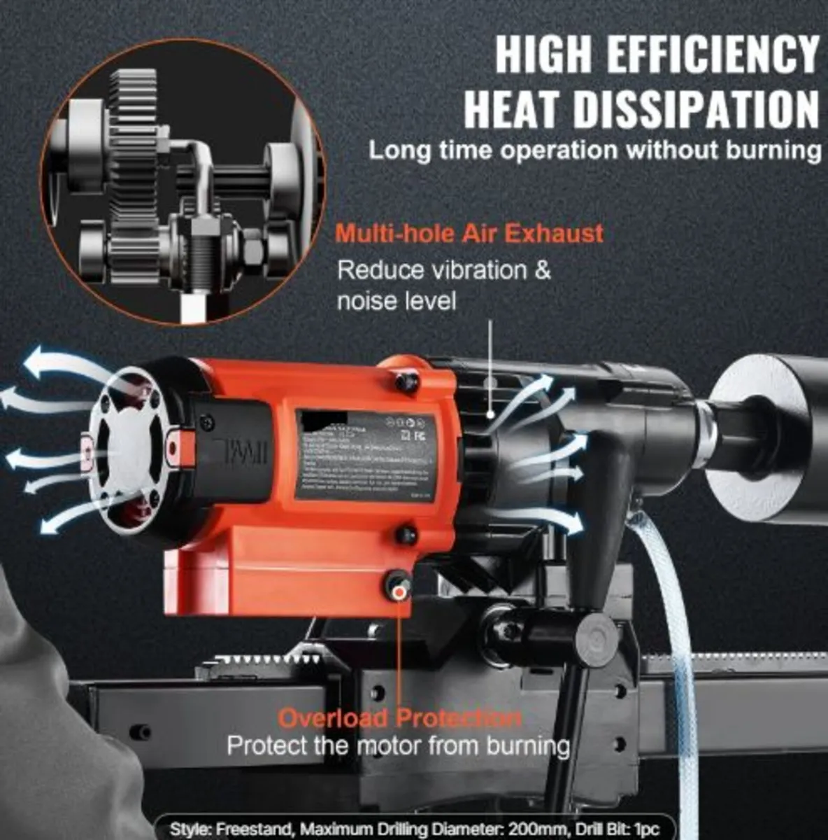Wet&Dry Diamond Core Drill Machine Concrete Core - Image 4