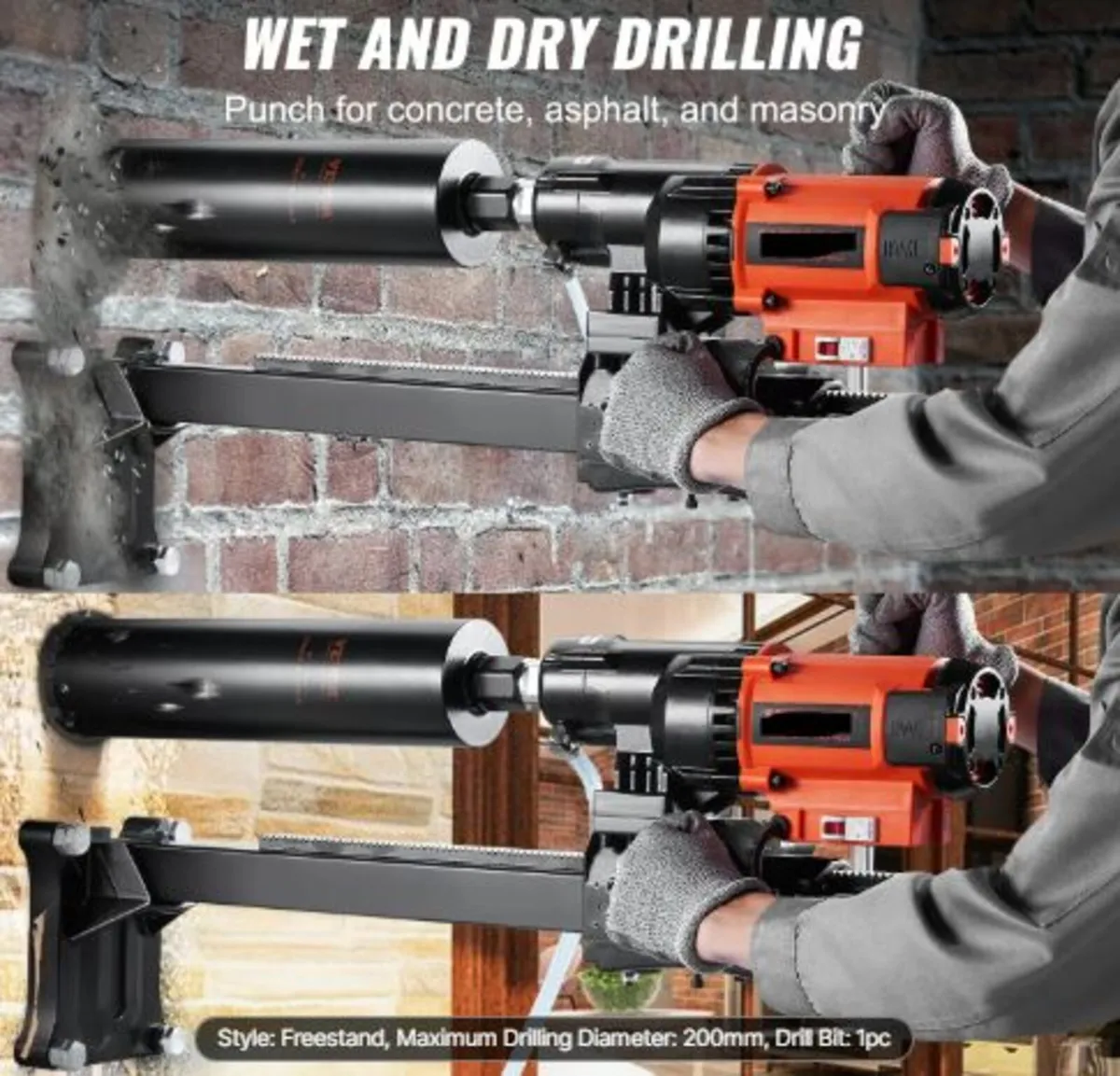 Wet&Dry Diamond Core Drill Machine Concrete Core - Image 2