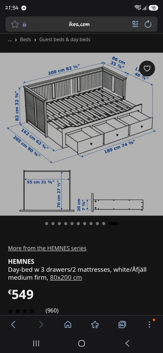 Pull out Ikea bed - Image 2