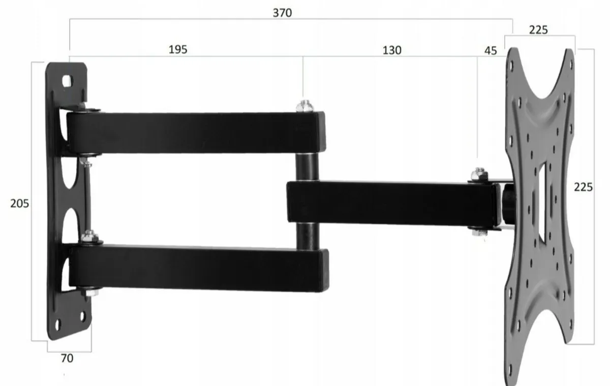 TV Wall Mount Bracket Tilt Swivel 10-42" - Image 3