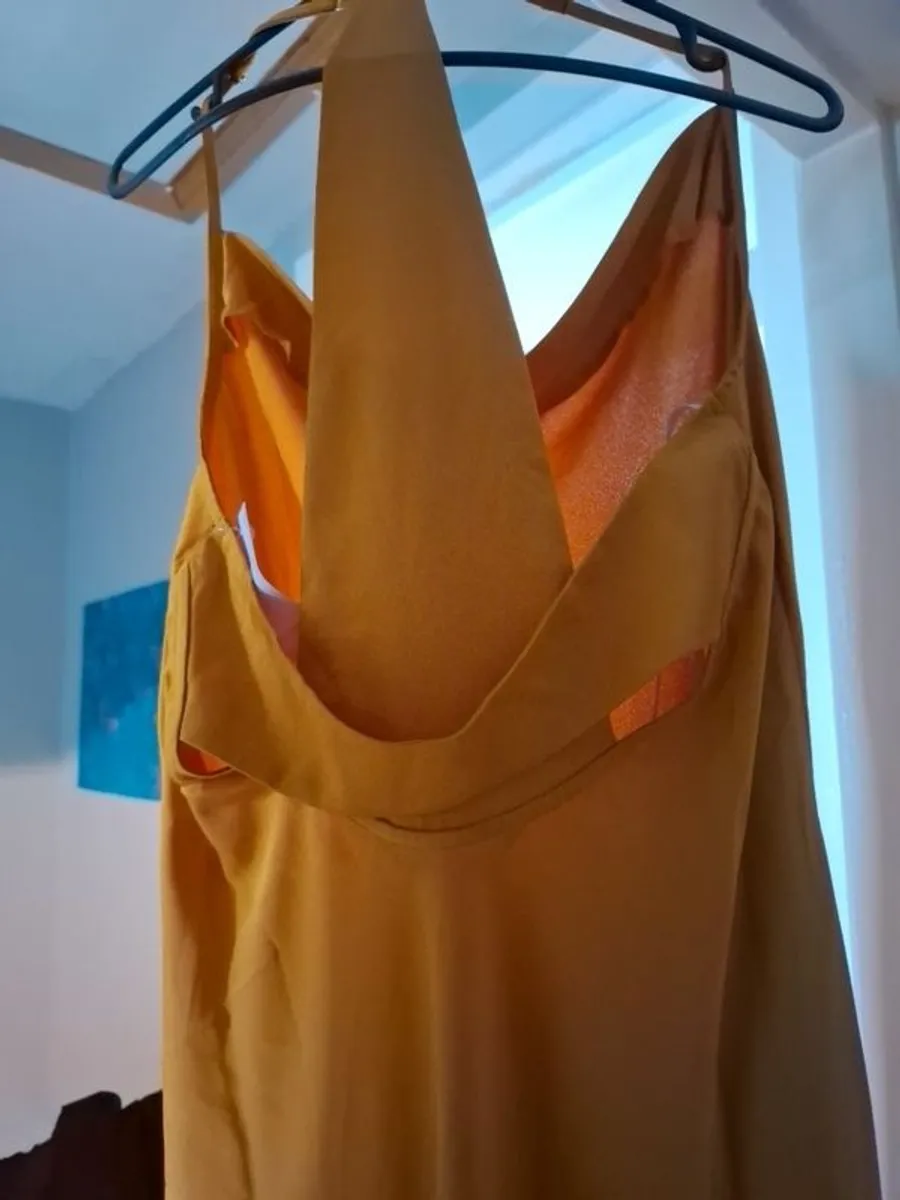 womens golden yellow dress - Image 3