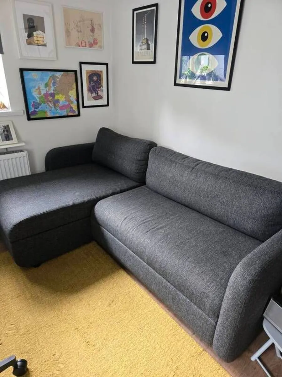 Sofabed with storage 3 seater - Image 1
