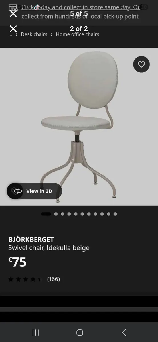Ikea malm dressing table with chair and mirror - Image 4