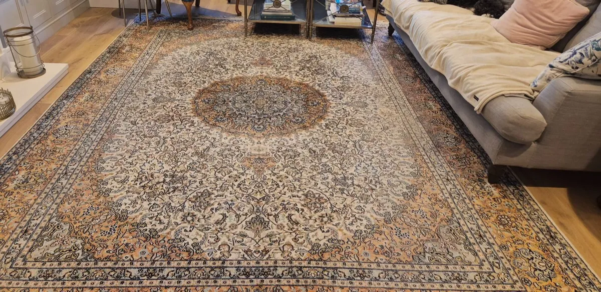 Large Authentic Kashmir Rug - Image 2