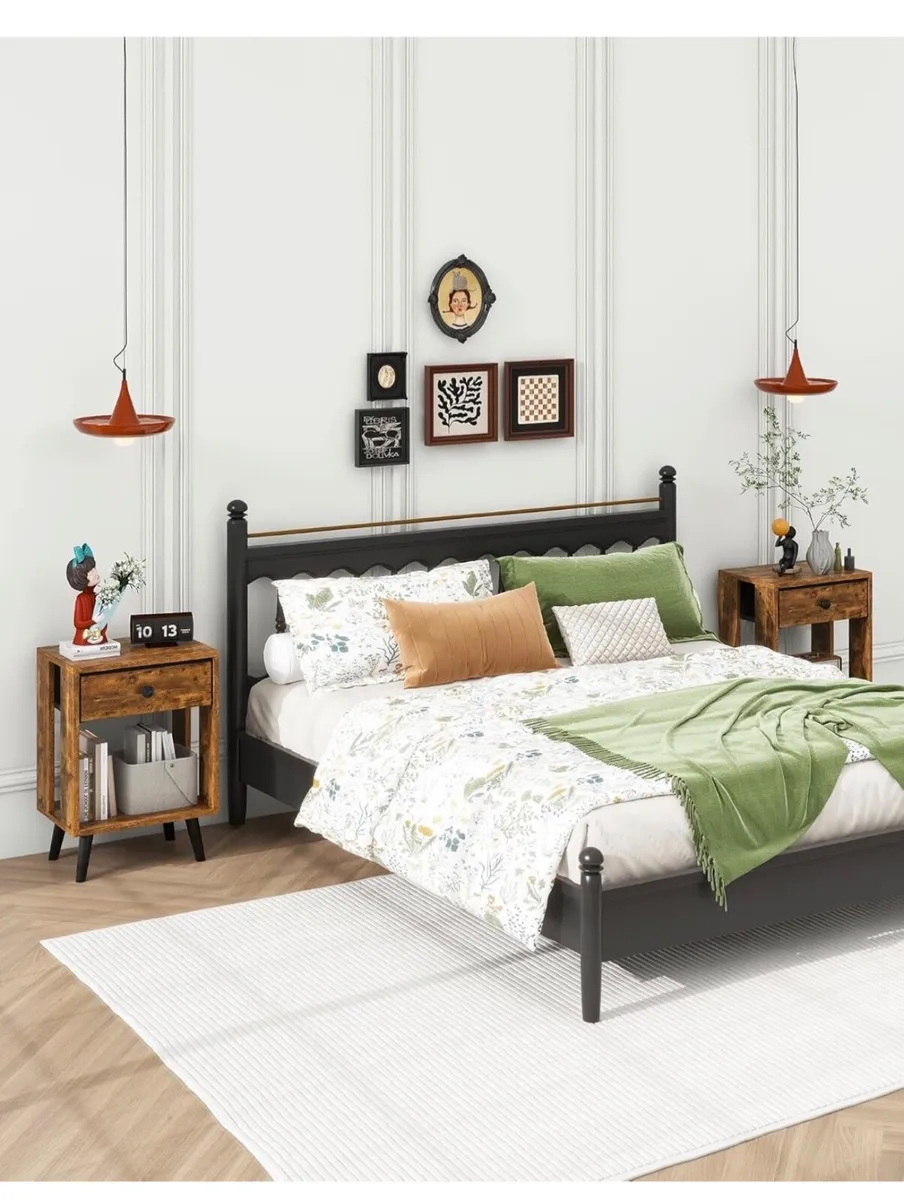 Set of 2 Side Tables, Bedside Table, Sofa End Tabl - Image 2