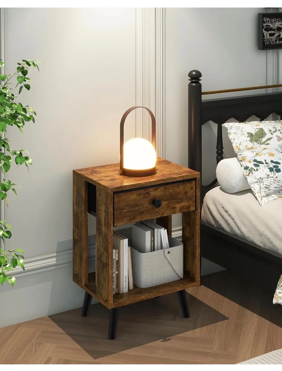 Set of 2 Side Tables, Bedside Table, Sofa End Tabl - Image 4