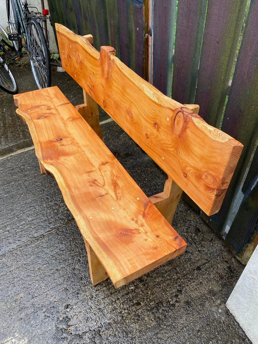 Live edge garden seat - Image 1
