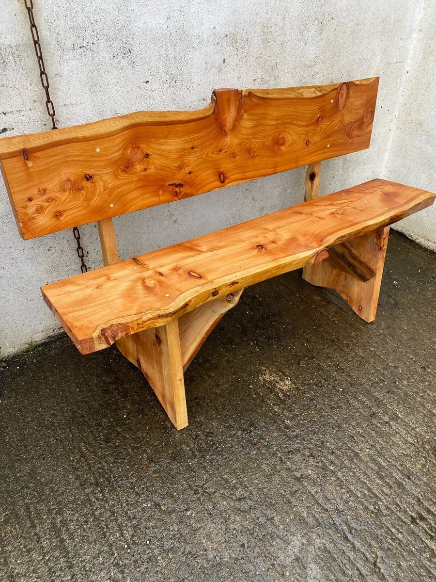Live edge garden seat - Image 2
