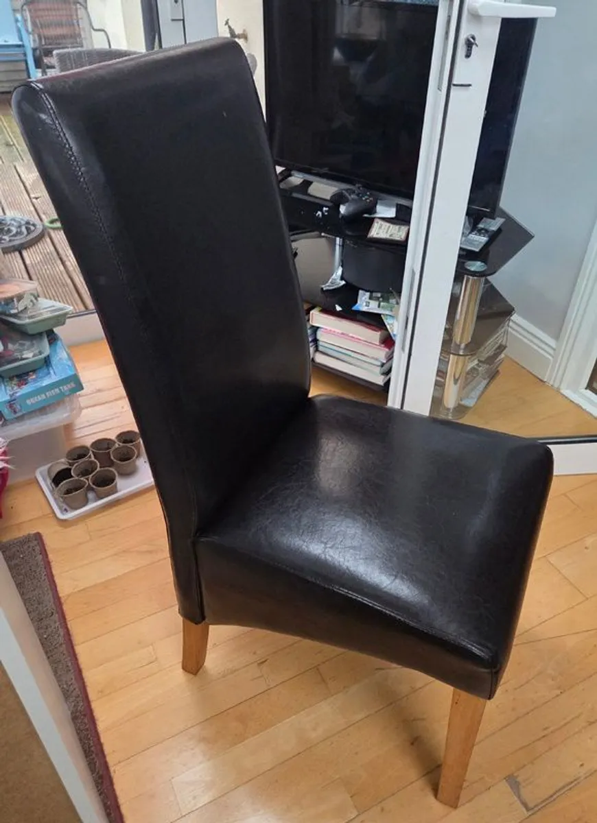 Dining Room Chairs - leather - Image 1