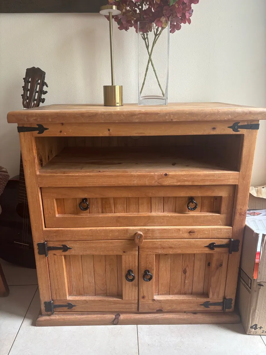 Tv unit solid wood pine - Image 1