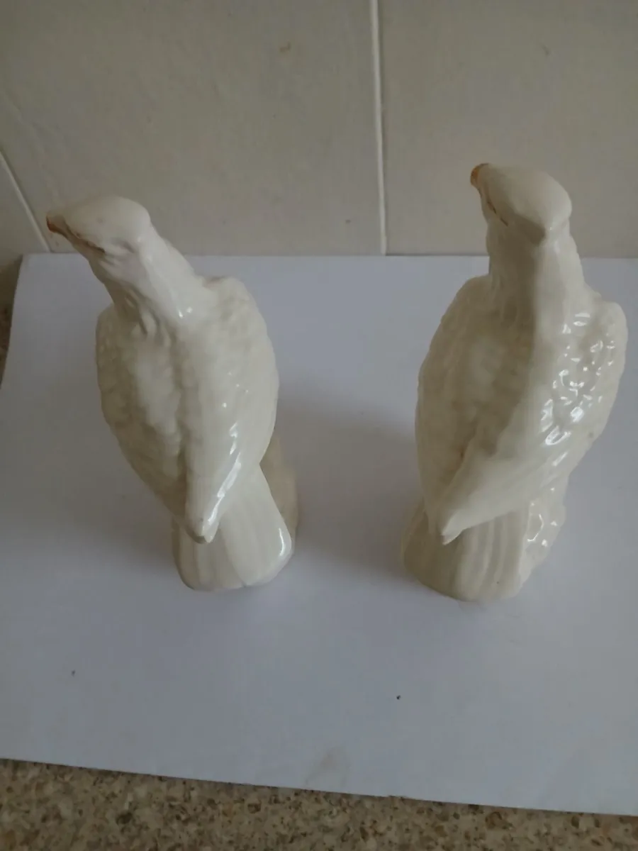 Beleek white eagle figurines - Image 2