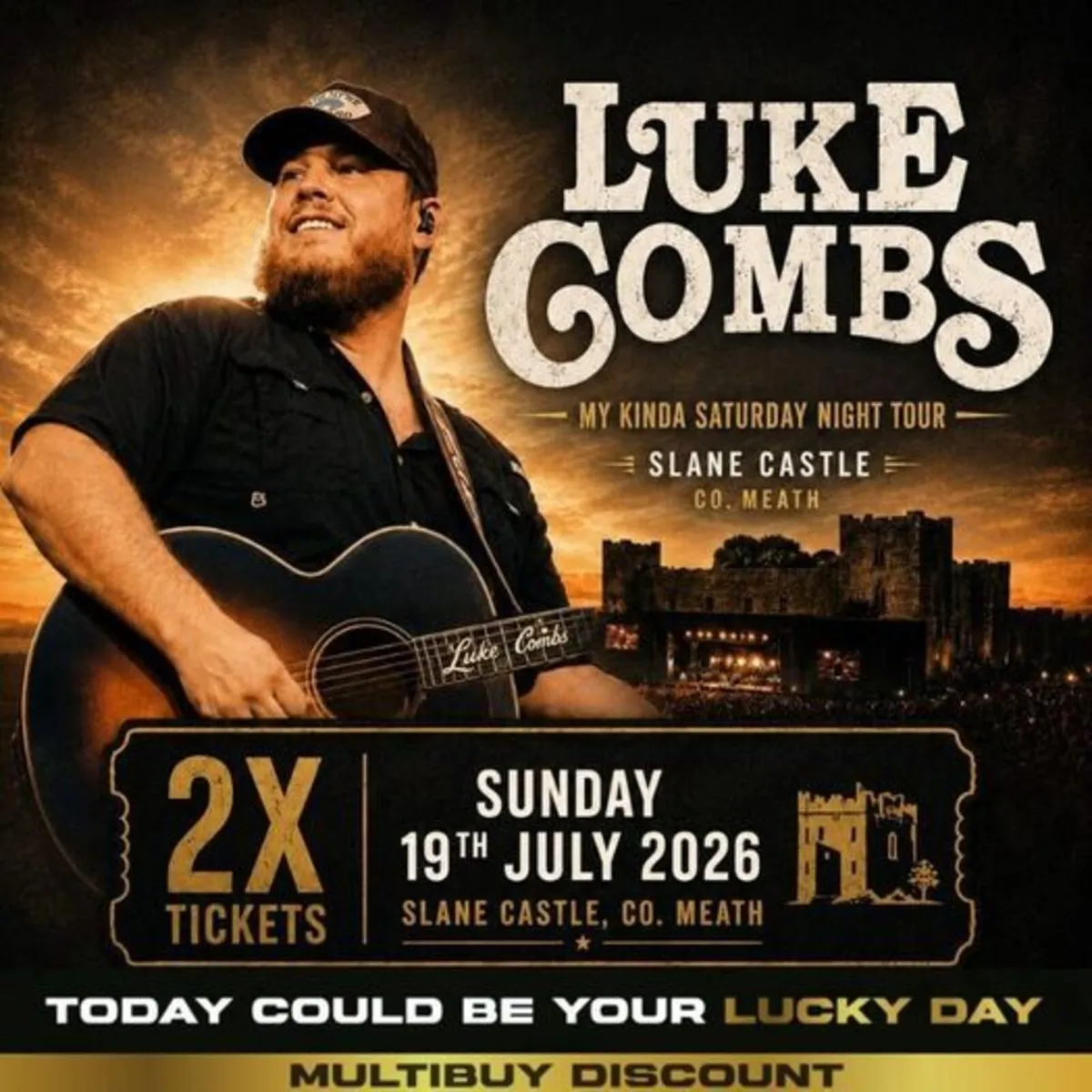 Slane Luke Combs Tickets x 2