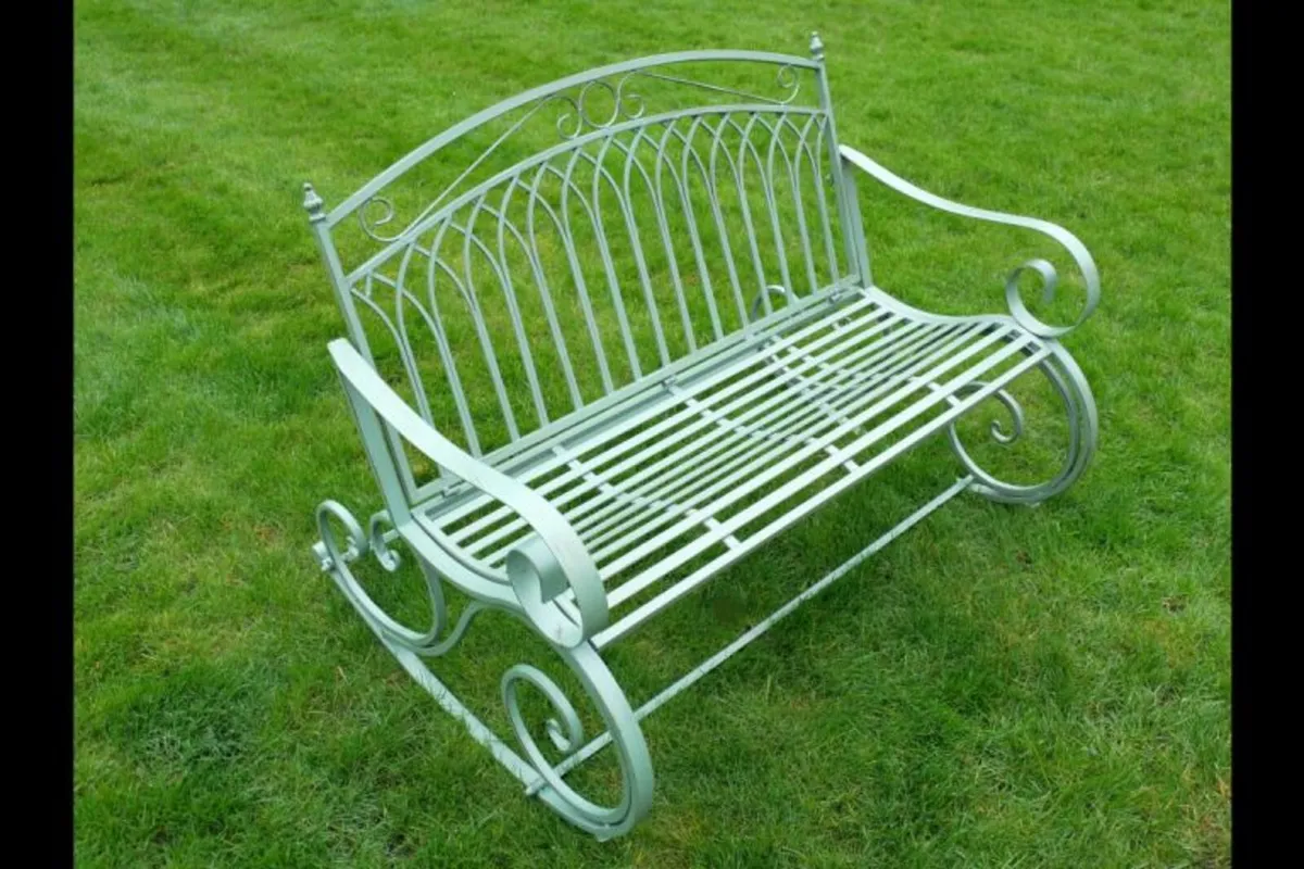 Alfie Rocking Bench – Green-D9795 - Image 2