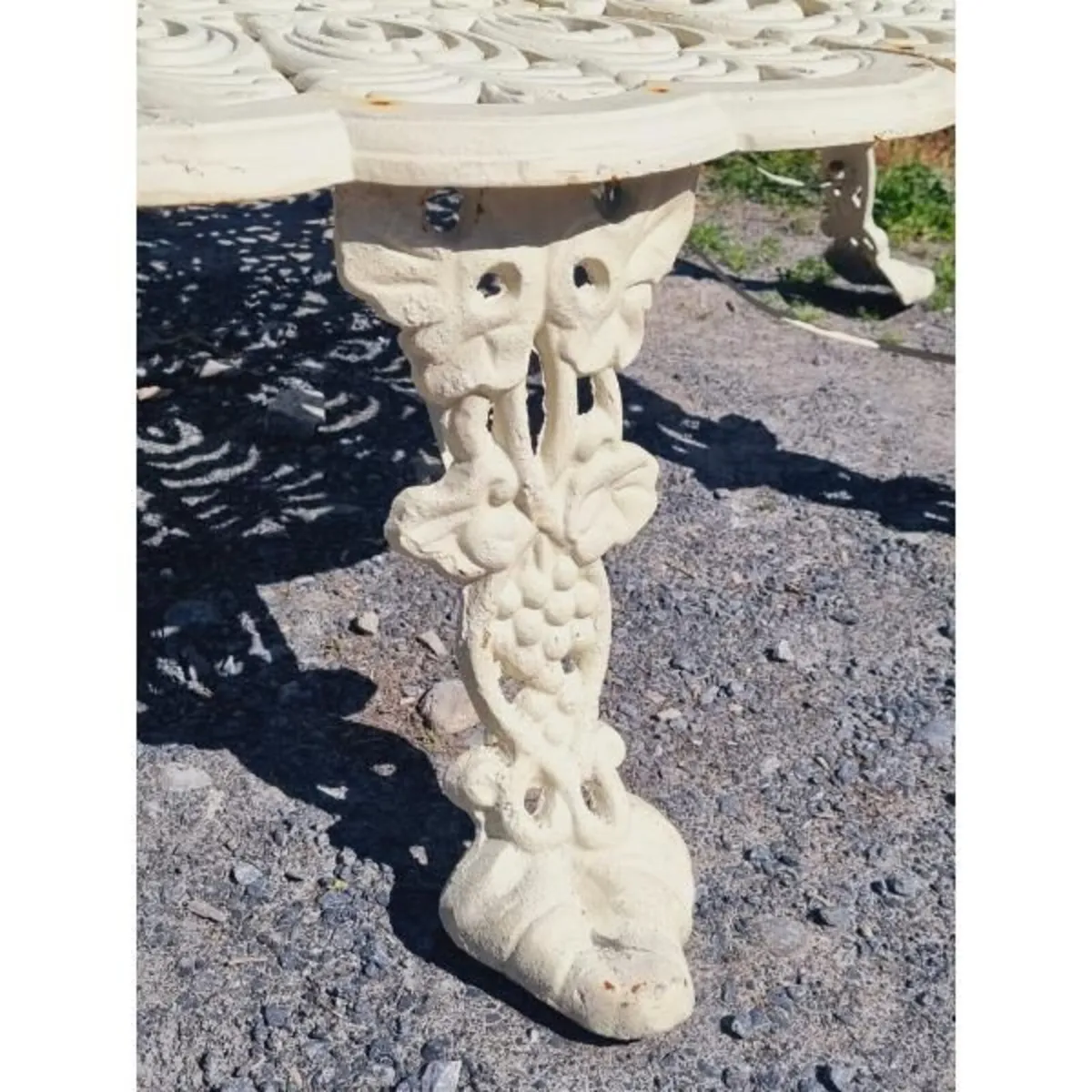 Cast Iron Tree Bench White CH-717-W - Image 3