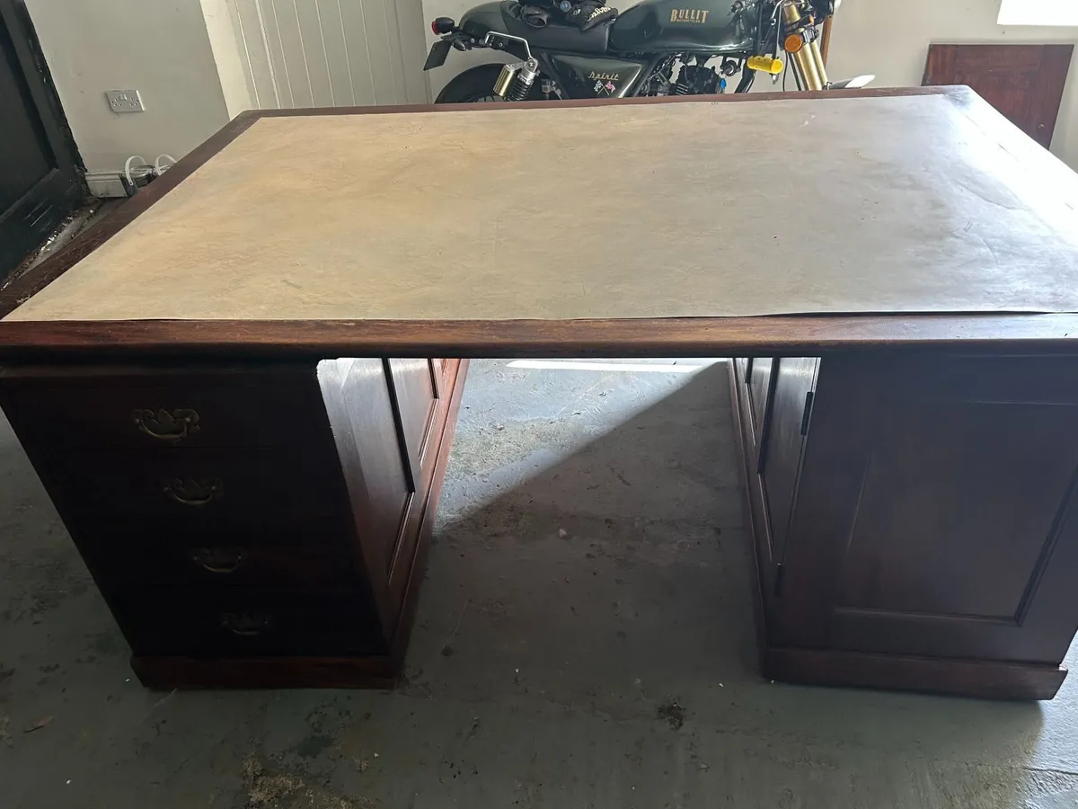 Antique Partners Desk - Image 2