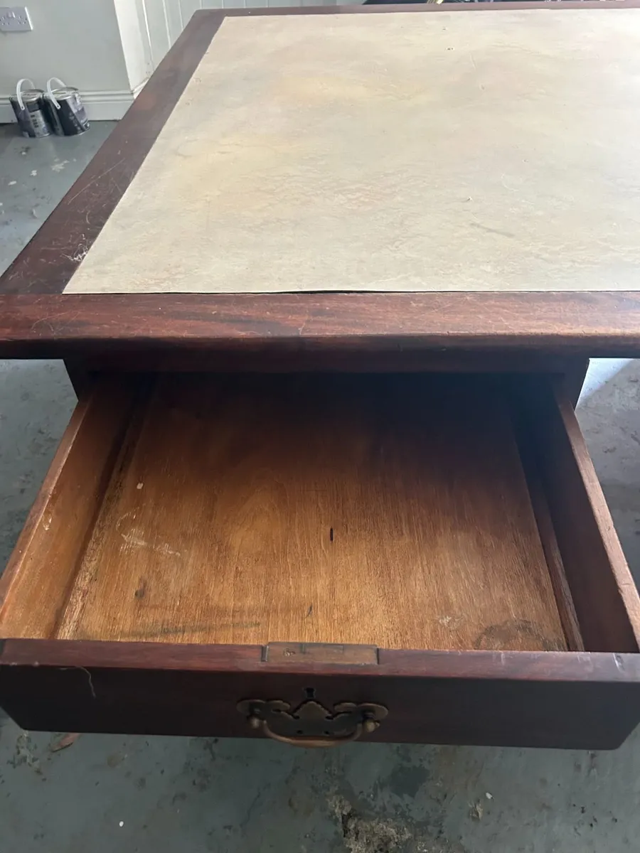 Antique Partners Desk - Image 4
