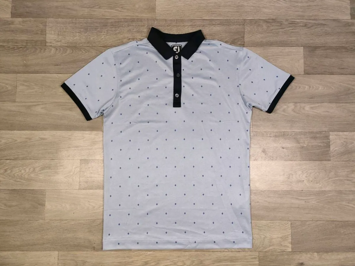 FootJoy FJ Patterned Golf Polo Shirt Mens Medium - Image 1