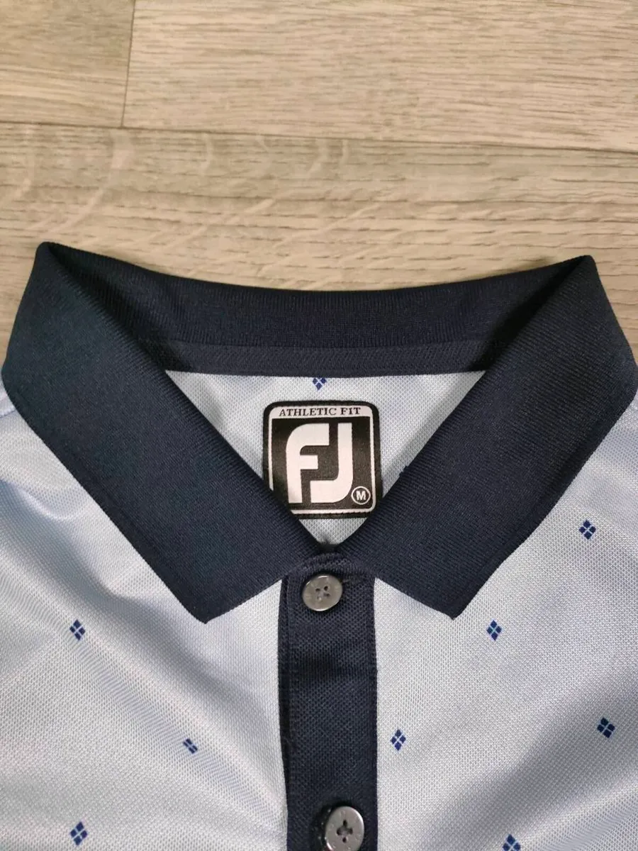 FootJoy FJ Patterned Golf Polo Shirt Mens Medium - Image 3
