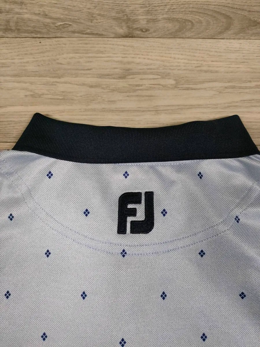 FootJoy FJ Patterned Golf Polo Shirt Mens Medium - Image 4