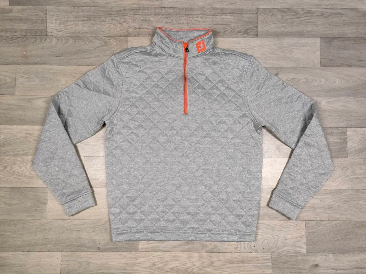 FootJoy FJ Quilted Half Zip Golf Jumper Top Mens S - Image 1