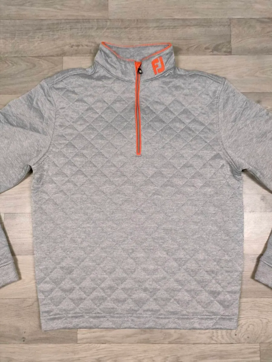 FootJoy FJ Quilted Half Zip Golf Jumper Top Mens S - Image 2