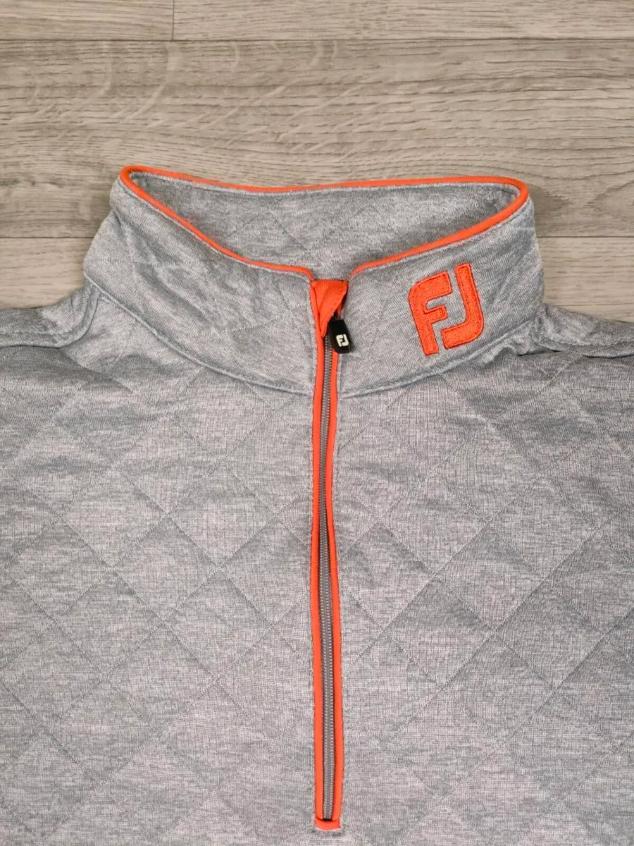 FootJoy FJ Quilted Half Zip Golf Jumper Top Mens S - Image 3