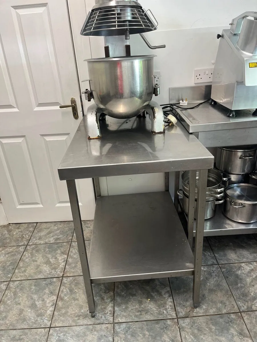 Stainless Table with Shelf - Image 1