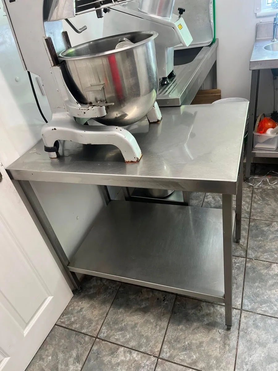 Stainless Table with Shelf - Image 2