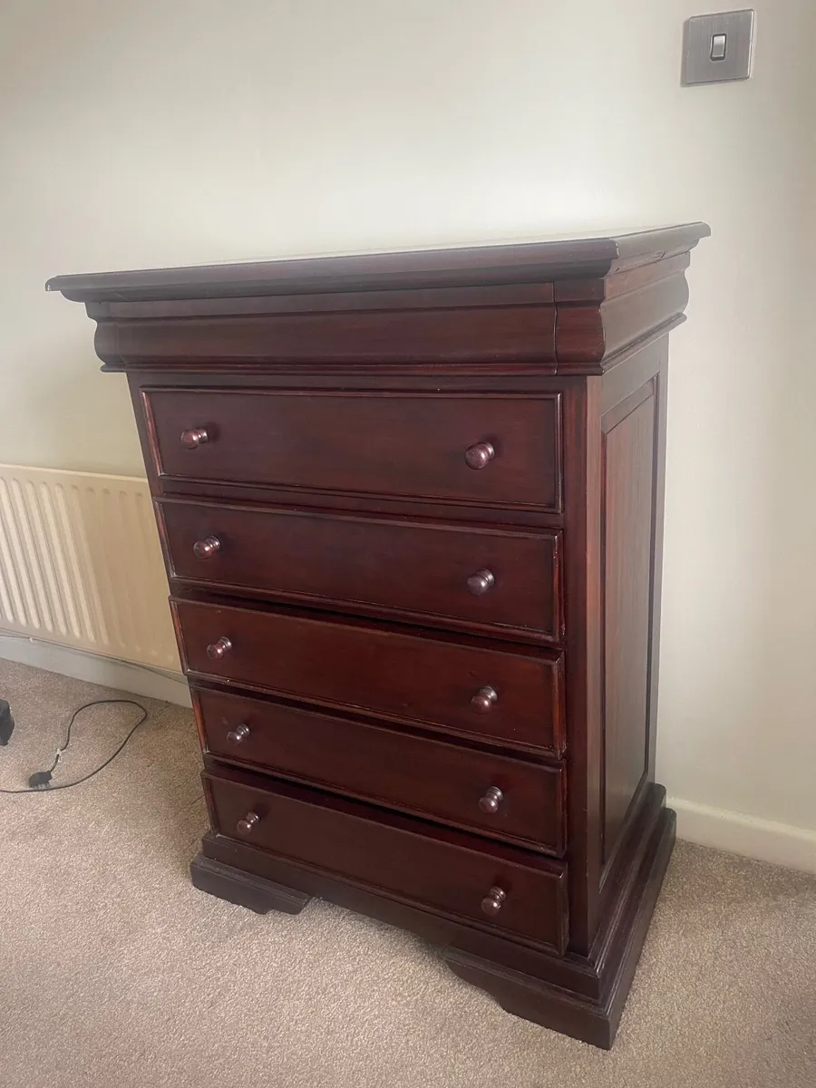 Furniture mahogany dresser 5 drawers - Image 2