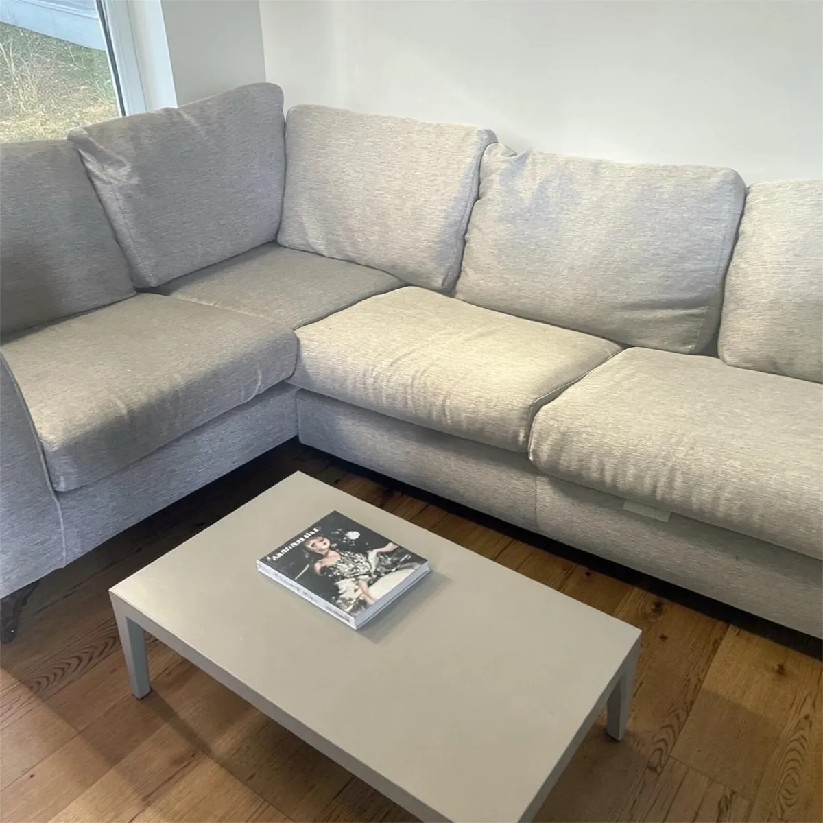 Grey corner sofa L shaped couch furniture - Image 2
