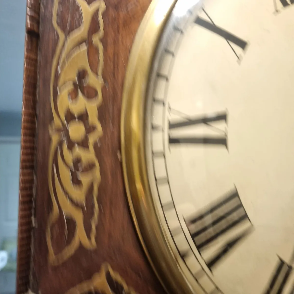 regency fusee rosewood wall clock - Image 2