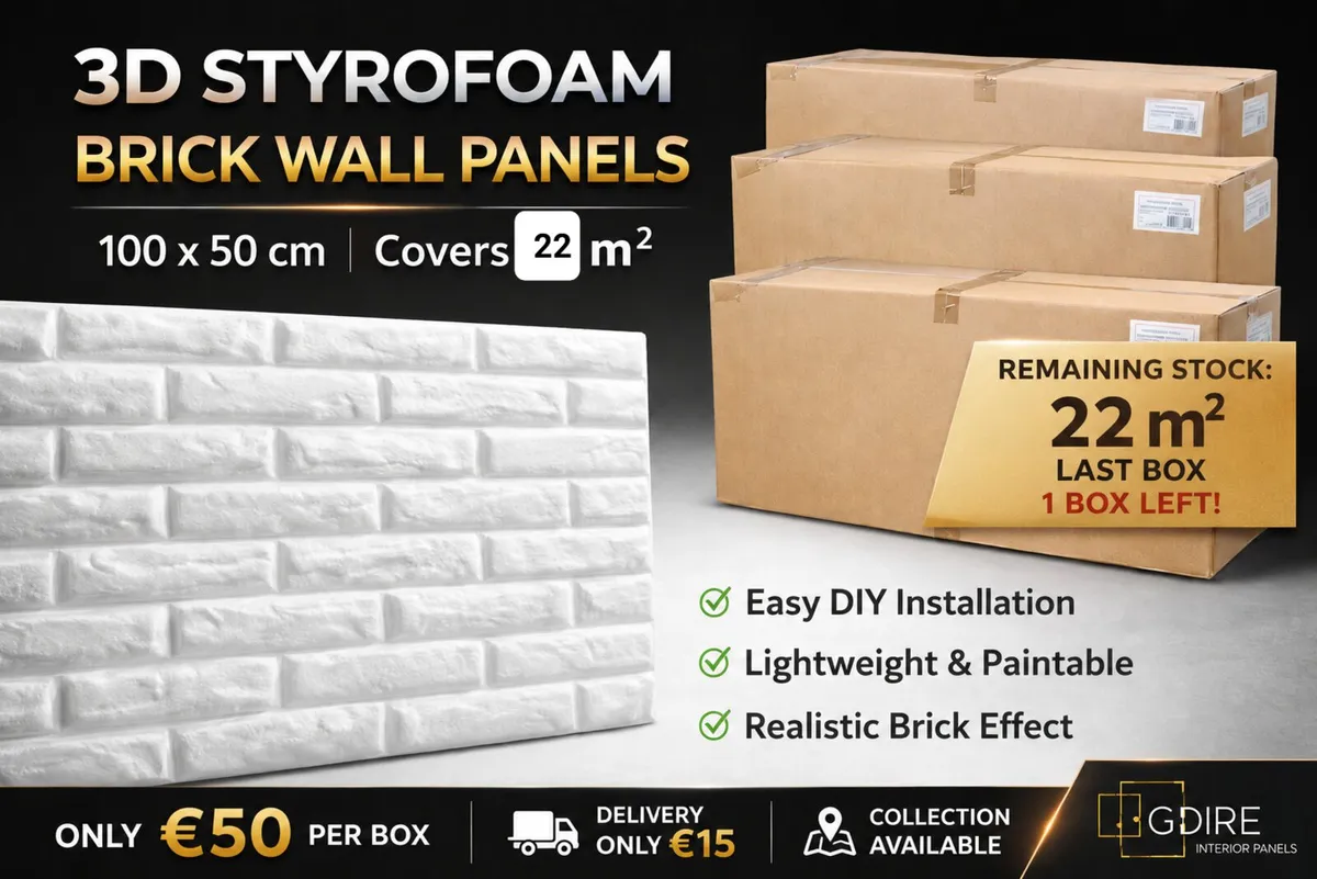 Styrofoam Wall Panels LAST BRICK WHITE   22m2 - Image 1