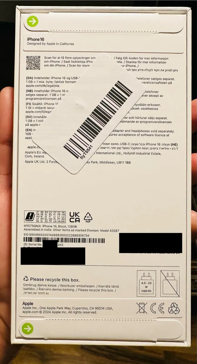Apple iPhone 16 Black 128GB - Brand New / Box Pack - Image 2