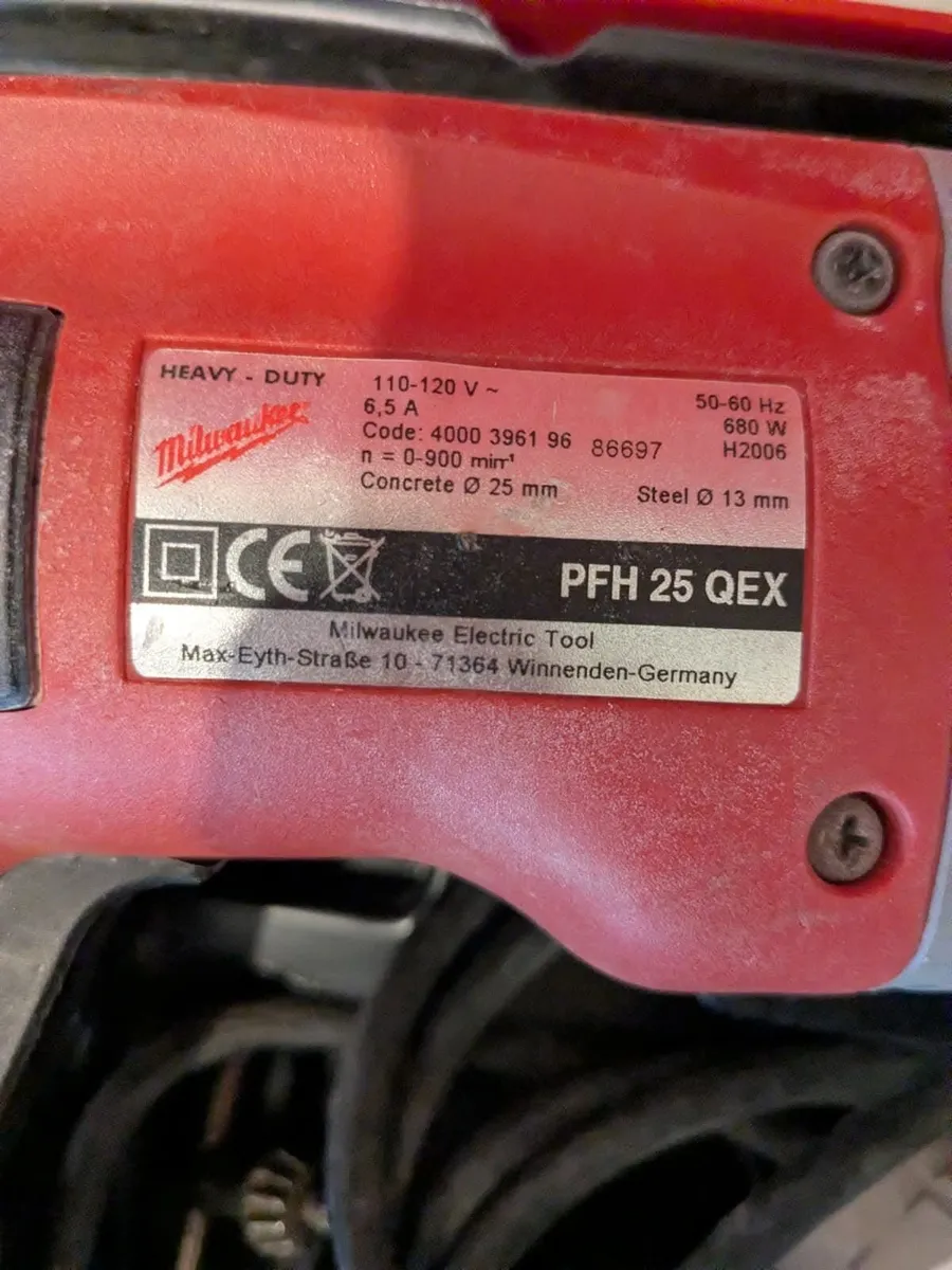 Milwaukee Rotary Hammer + Drill - Image 3