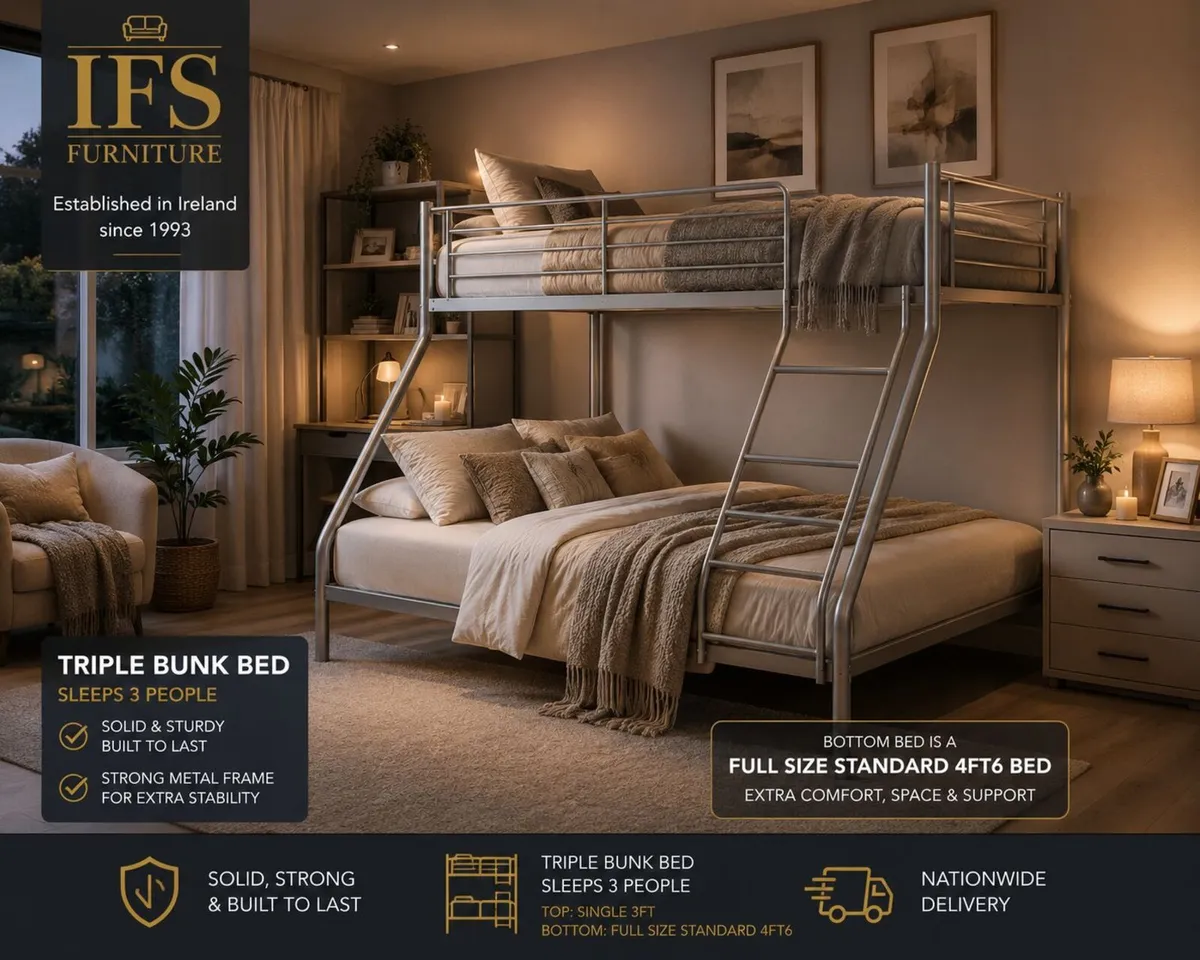 3ft Single Over Full Size 4ft6 Double – only 299