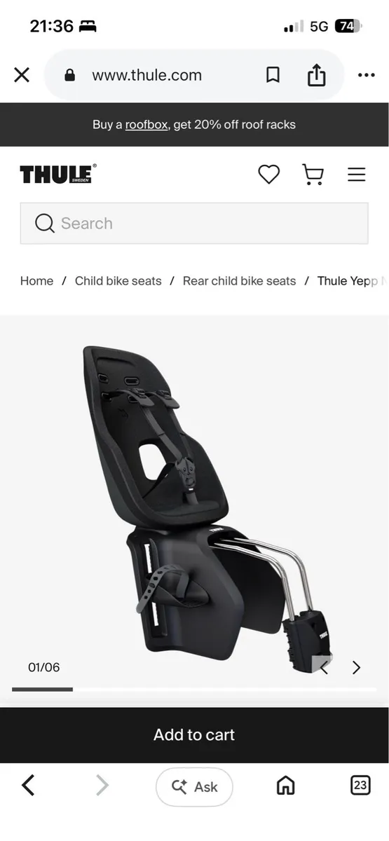 Thule Child Bike Seats (RRP €169) - Image 4