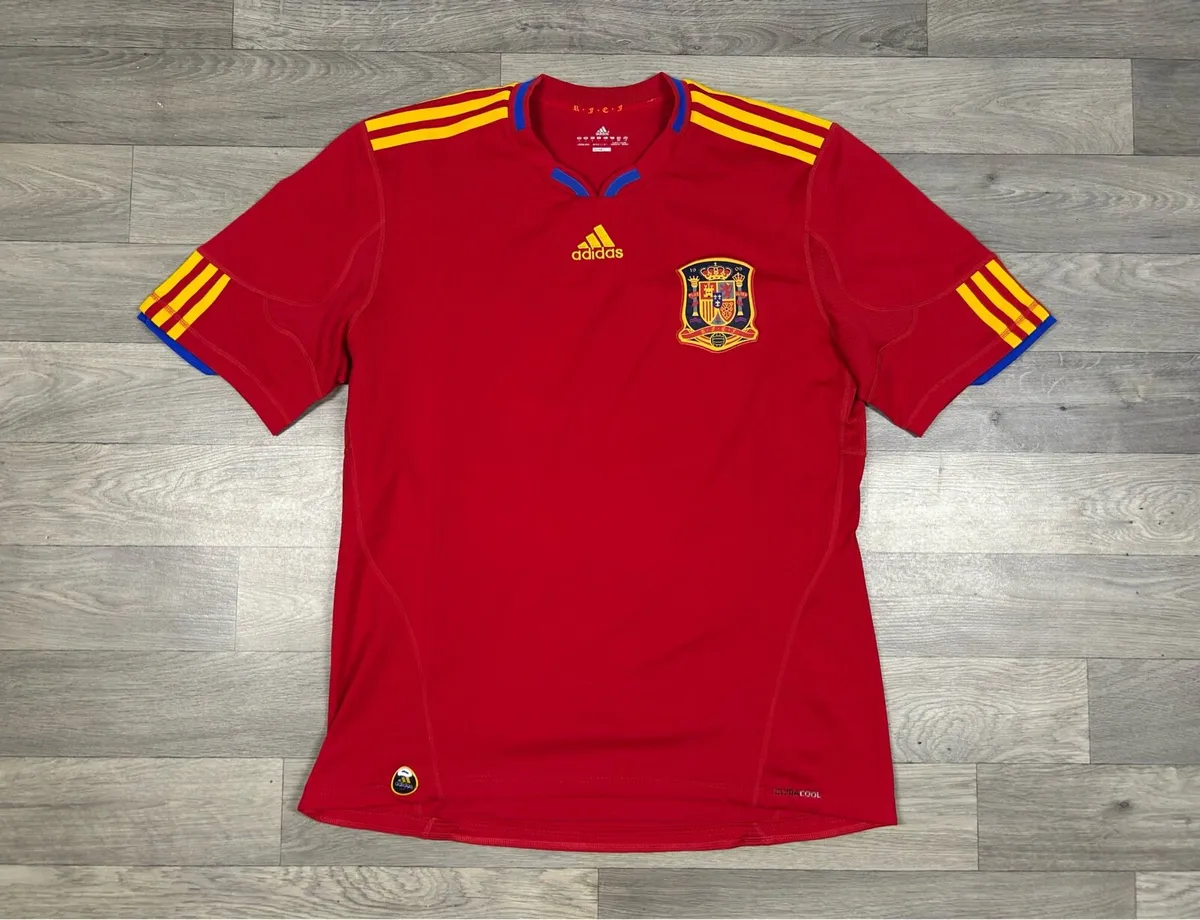 Vintage 2009/10 Adidas Spain Home Jersey Mens L - Image 1
