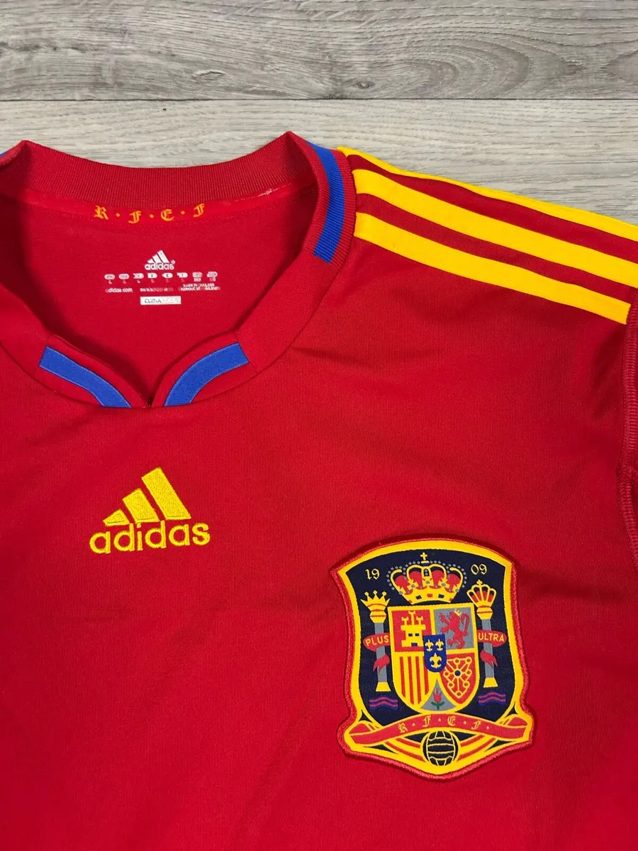 Vintage 2009/10 Adidas Spain Home Jersey Mens L - Image 4