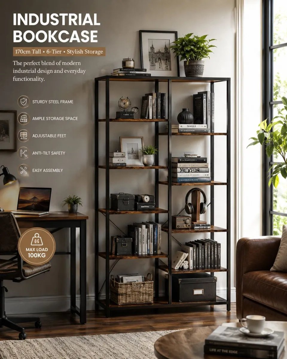 Bookcase with shelves - Image 2