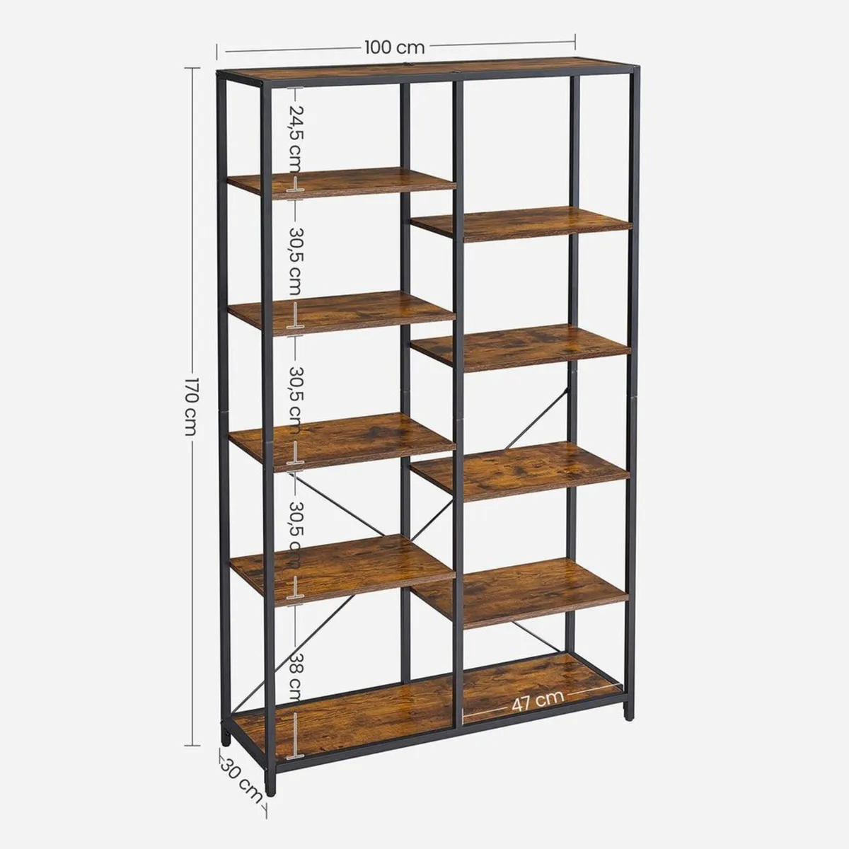 Bookcase with shelves - Image 4