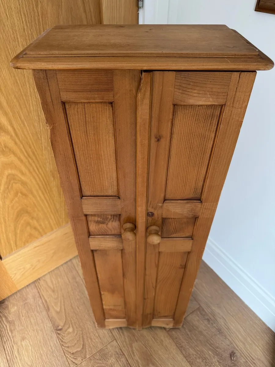 Solid pine cd / dvd cabinet for sale - Image 1