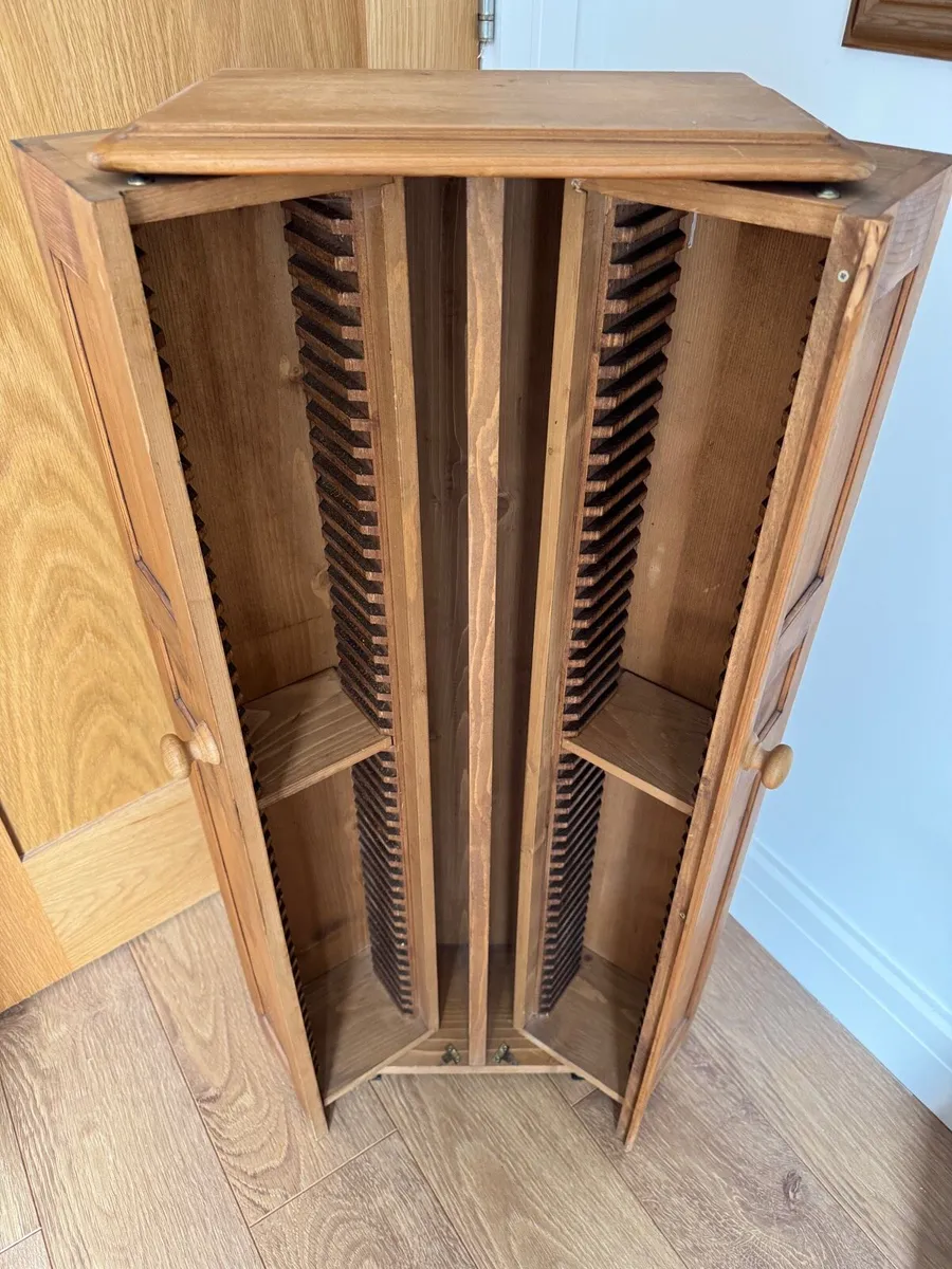 Solid pine cd / dvd cabinet for sale - Image 2