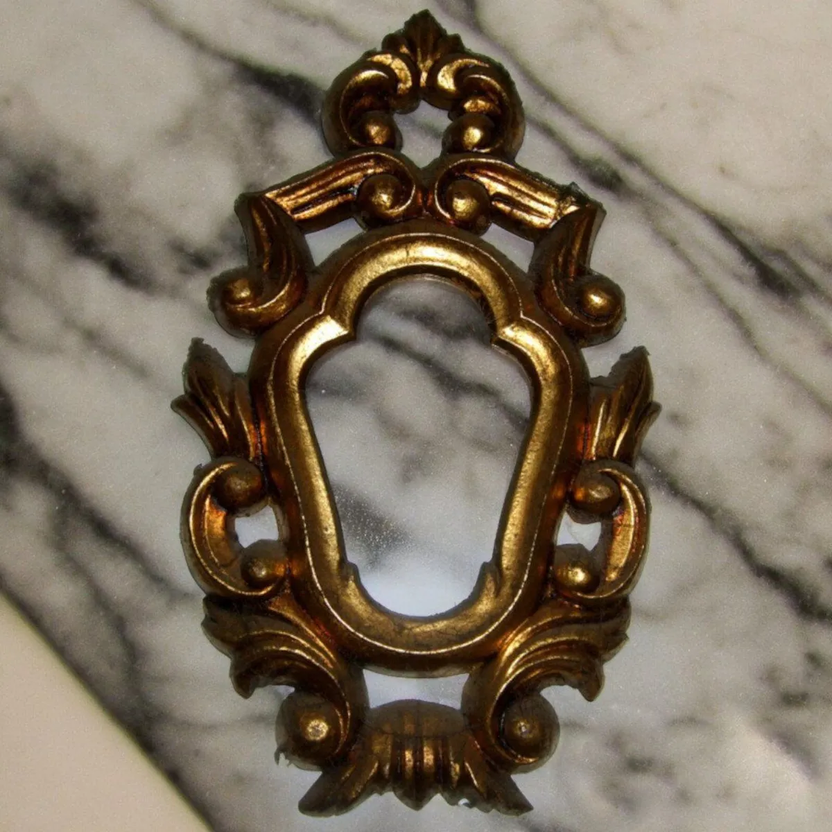 Vintage Ornate Gilt Mirror (Harrods) – 10” Rococo - Image 4