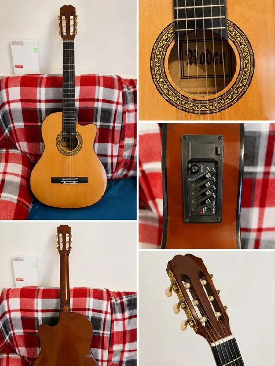 Rodeo Electro Classical Guitar and Free New Wall Hanger - Image 3