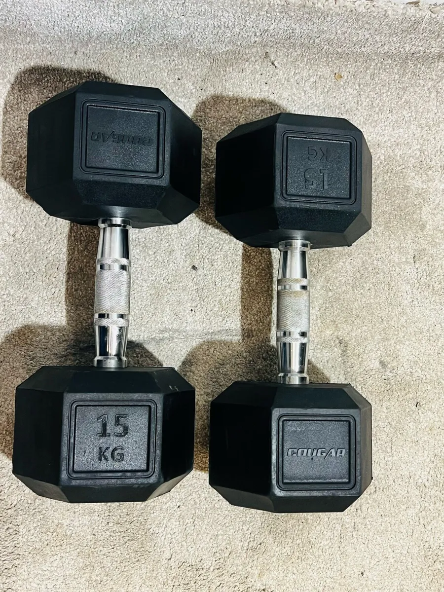 HEX DUMBBELLS 2 X 15 KG - Image 1