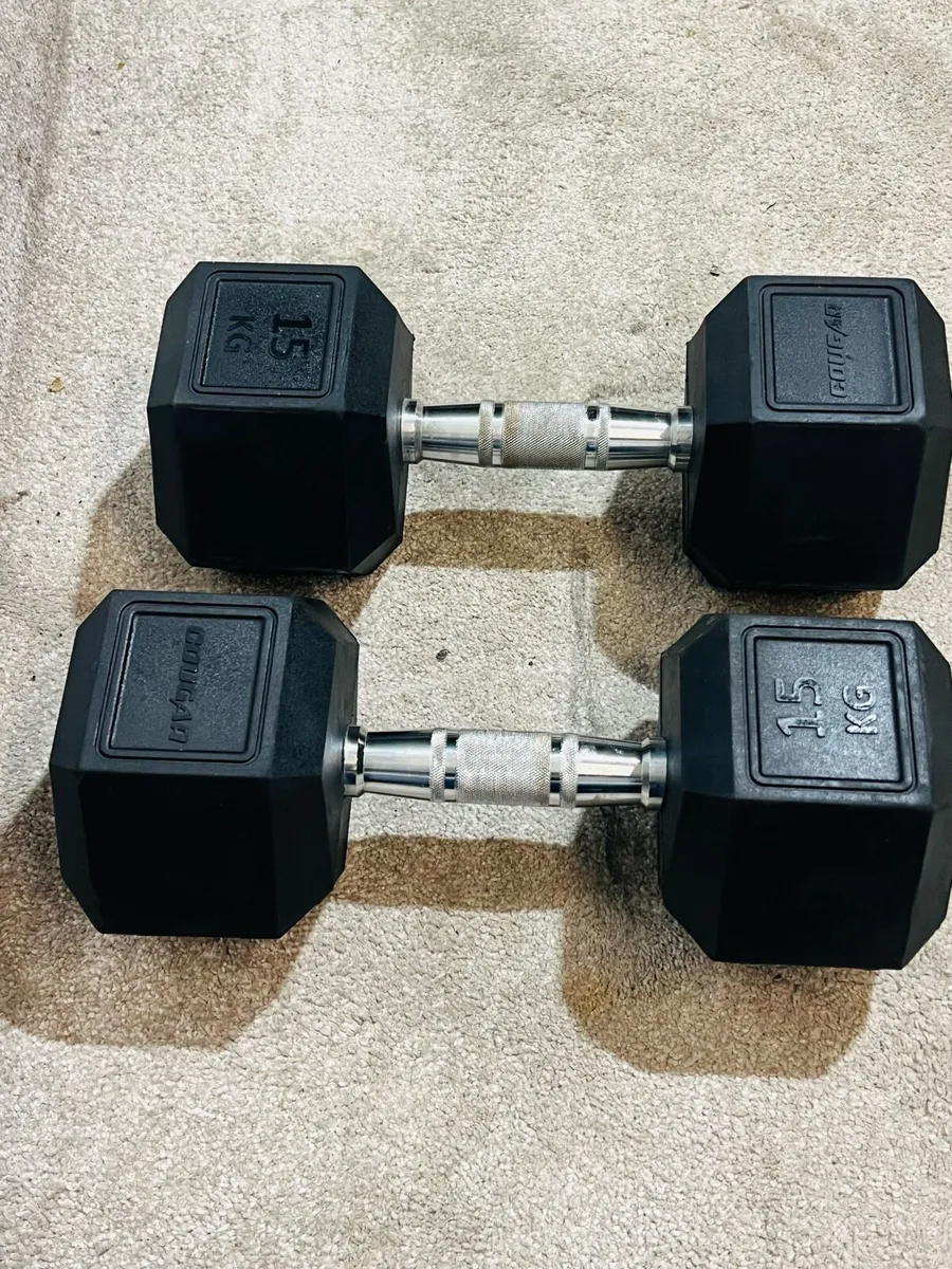 HEX DUMBBELLS 2 X 15 KG - Image 3