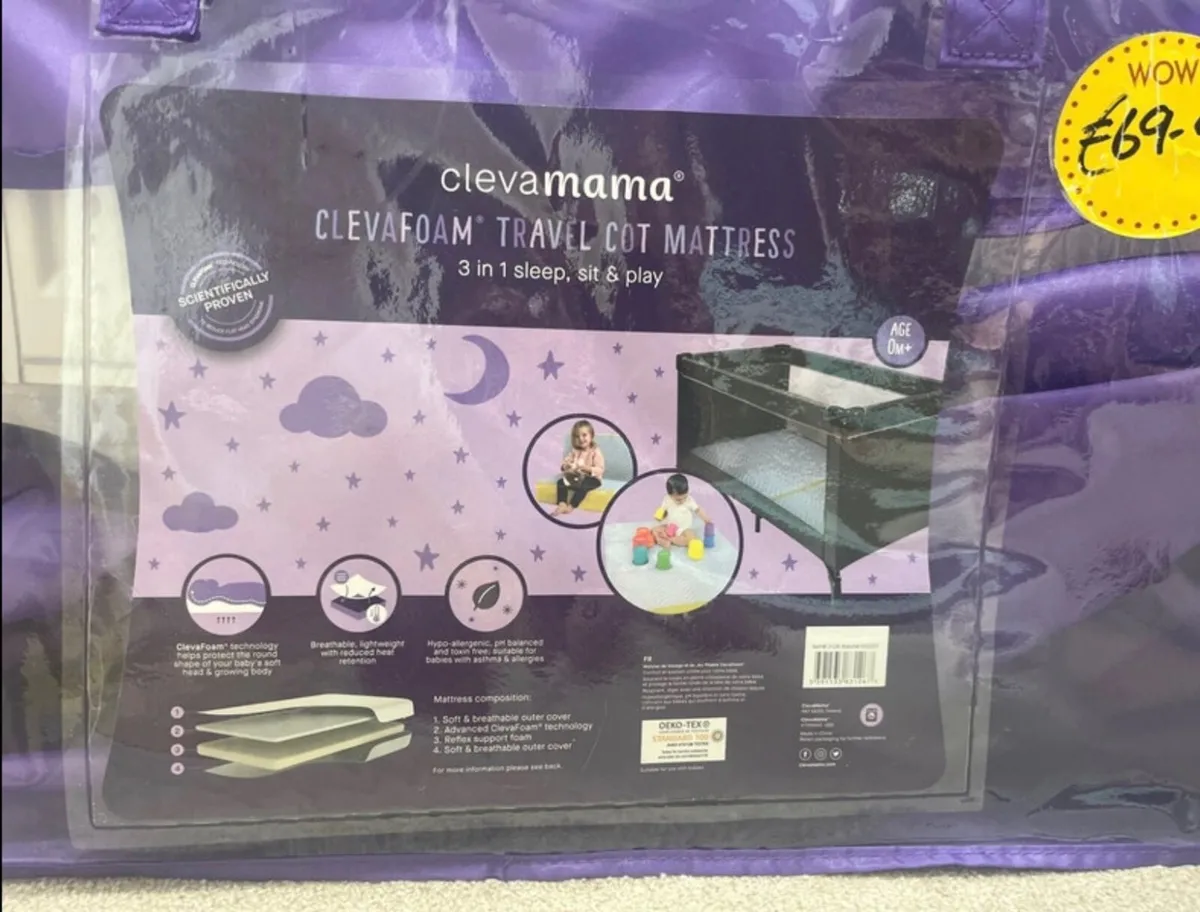 Clevamama travel cot mattress - Image 3